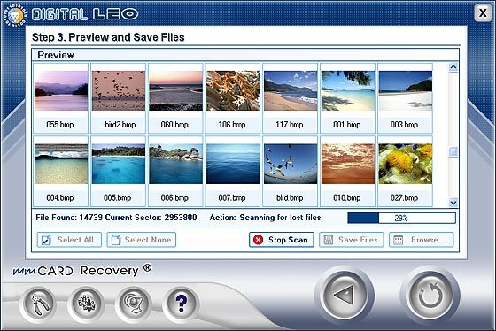 MmCARD Recovery Screenshot